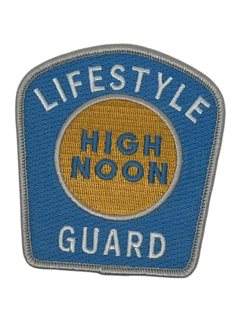High Noon Lifestyle Guard Embroidered Patch Blue Vodka Seltzer Promo Badge